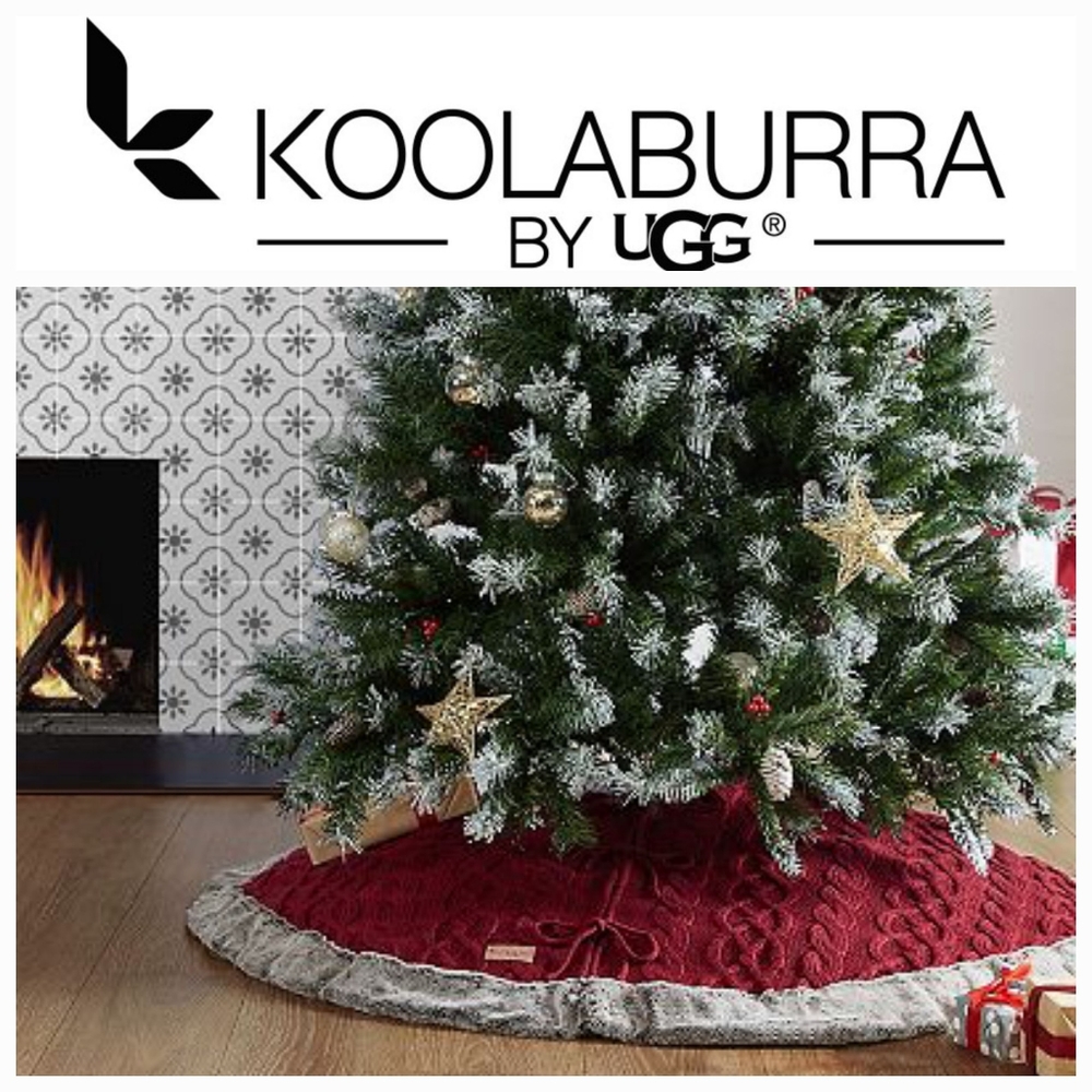 Koolaburra by UGG Holiday Red Elista Faux Fur Christmas Tree Skirt